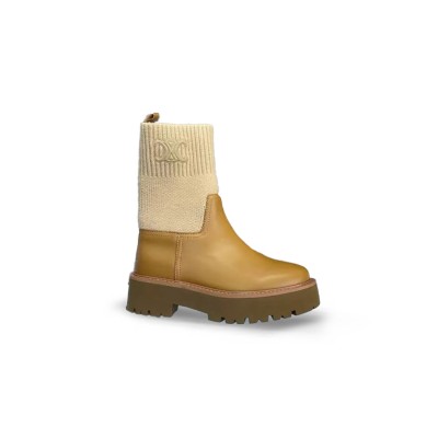 CELINE KHAKI SOCKS AND MARTIN BOOTS 